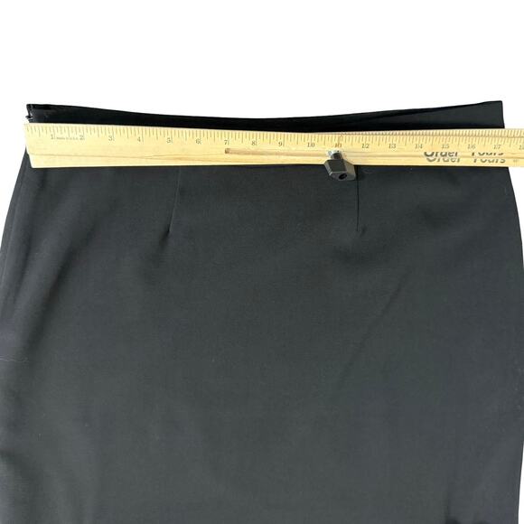 Vintage 90s Black Pleated Button Detail Pencil Skirt John Paul Richard size 12 - Picture 5 of 7